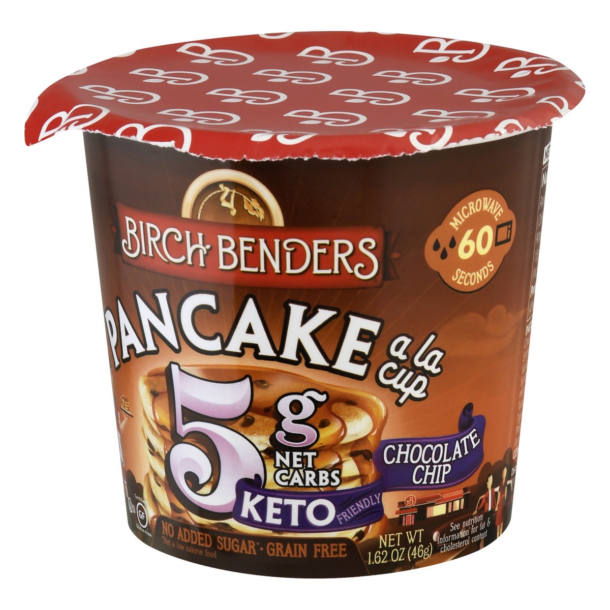 slide 8 of 9, Birch Benders Chocolate Chip Pancake Cup, 1.62oz, 1.62 oz