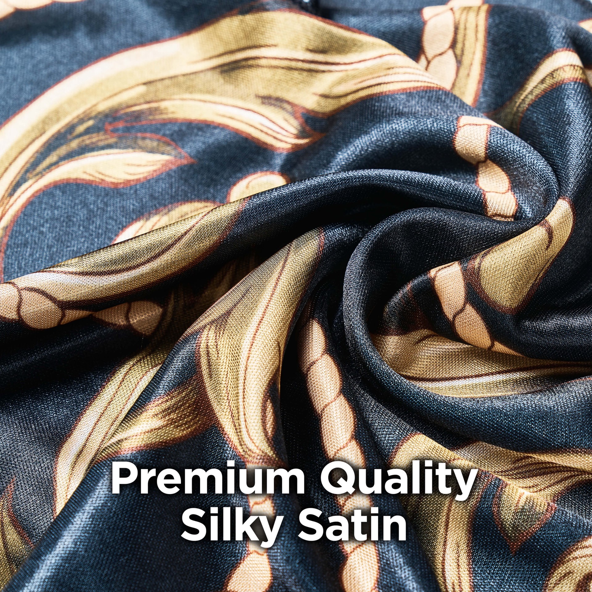 slide 3 of 5, KISS COLORS & CARE KISS Power Wave Satin Durag, Luxe Pattern Black, Adult Size, 1 Count, 1 ct