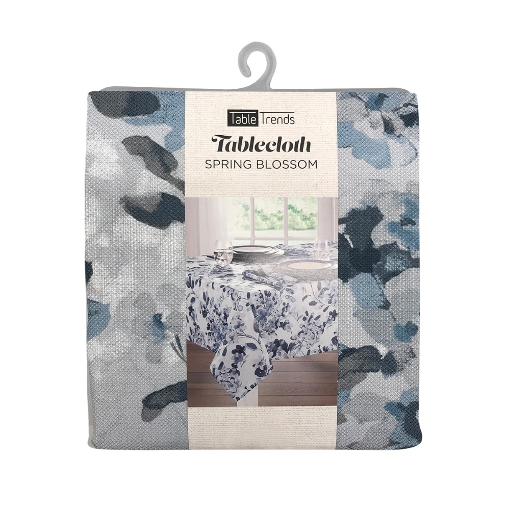 slide 1 of 1, Arlee Home Fashions Table Trends Tablecloth - Spring Blossom Blue, 60 in x 120 in