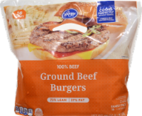 slide 1 of 1, Kroger Ground Beef Burgers 73% Lean, 4 lb