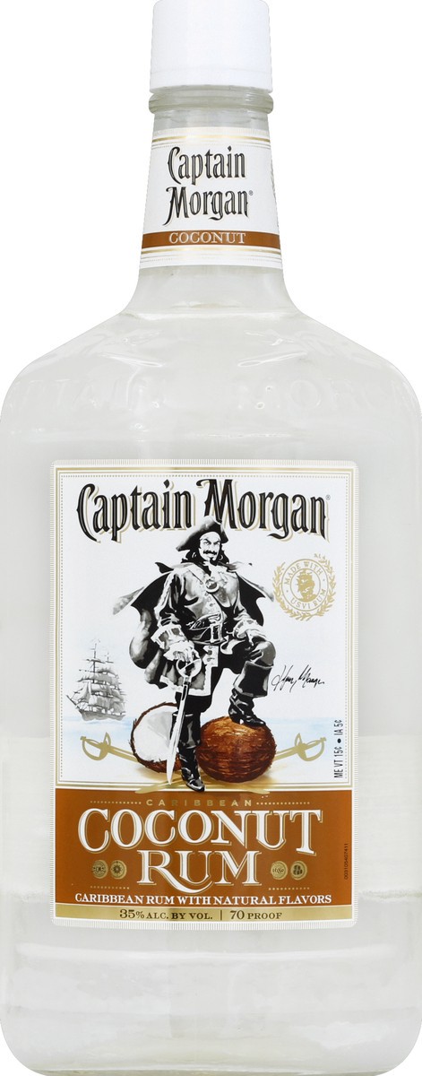 slide 2 of 2, Captain Morgan Coconut (Caribbean Rum with Natural Flavors), 1.75 L, 1.75 liter