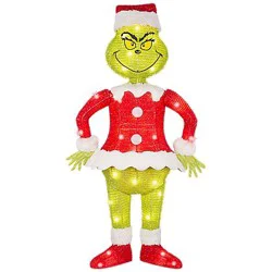Gemmy 28 Inch Lighted Tinsel Grinch - Each