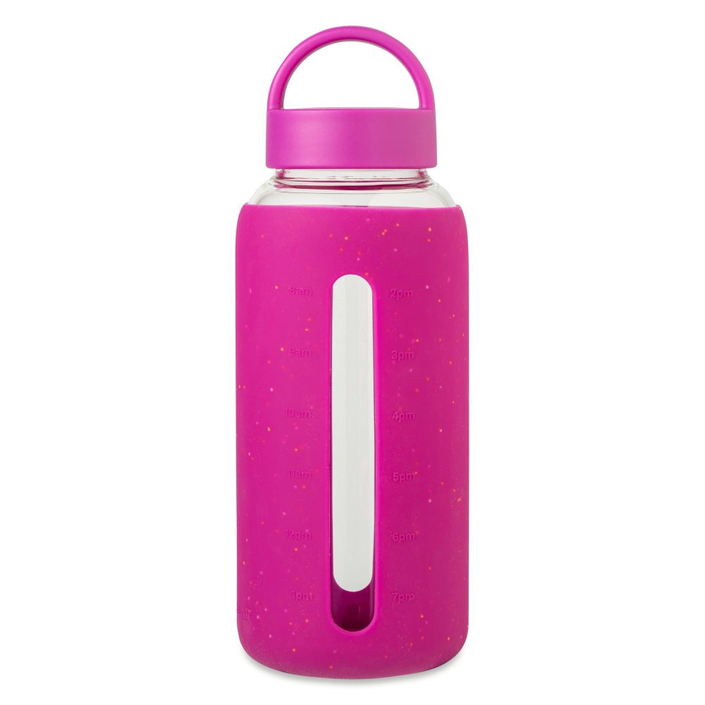 slide 2 of 2, Manna Glass Bottle With Protective Sleeve - Purple, 27 oz