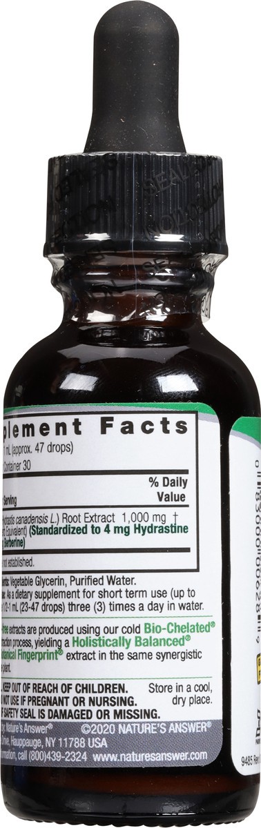 slide 6 of 8, Nature's Answer 1000 mg Goldenseal Root Fluid Extract 1 fl oz, 1 fl oz