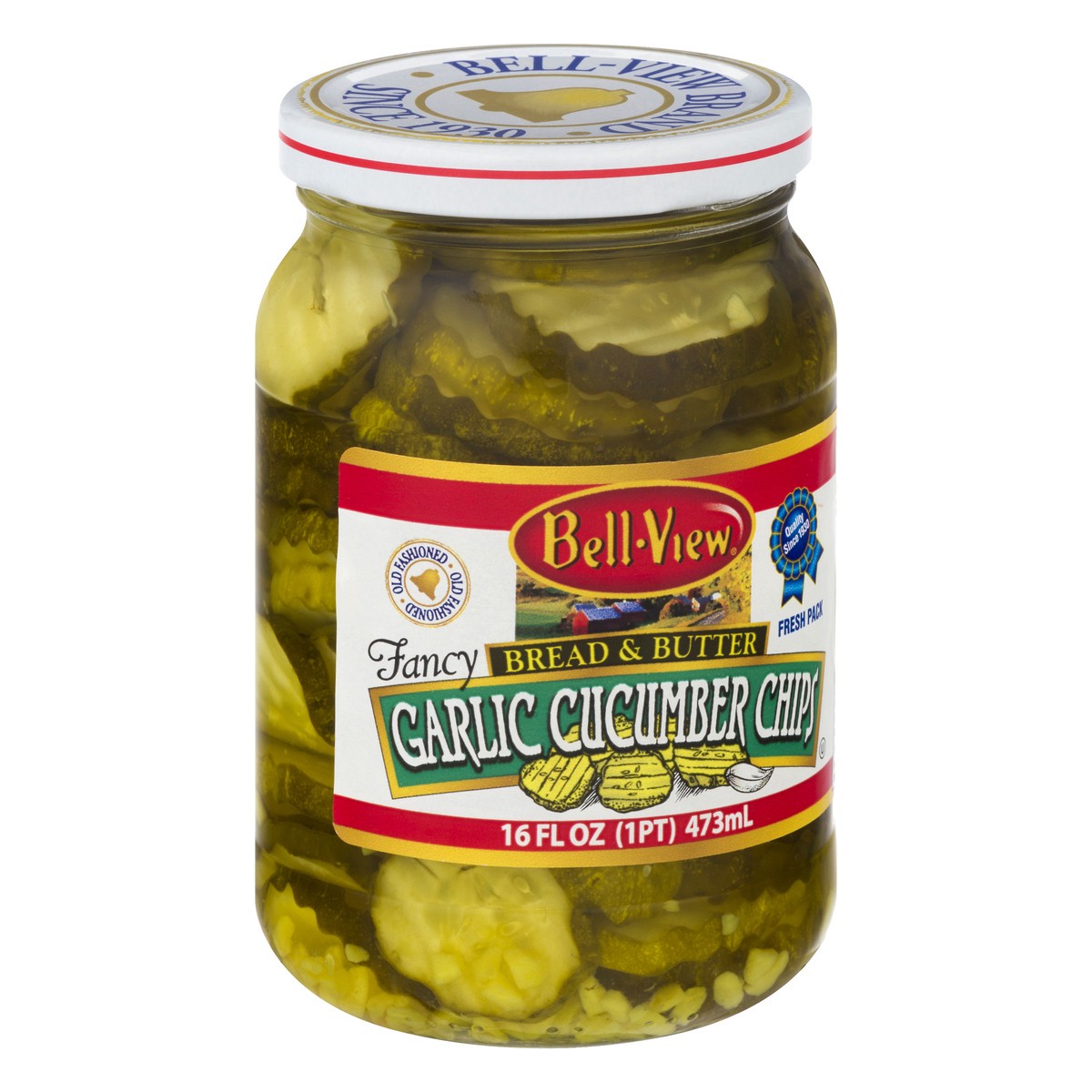 slide 2 of 13, Bell-View Garlic Cucumber Chips, Bread & Butter, Fresh Pack, 16 oz