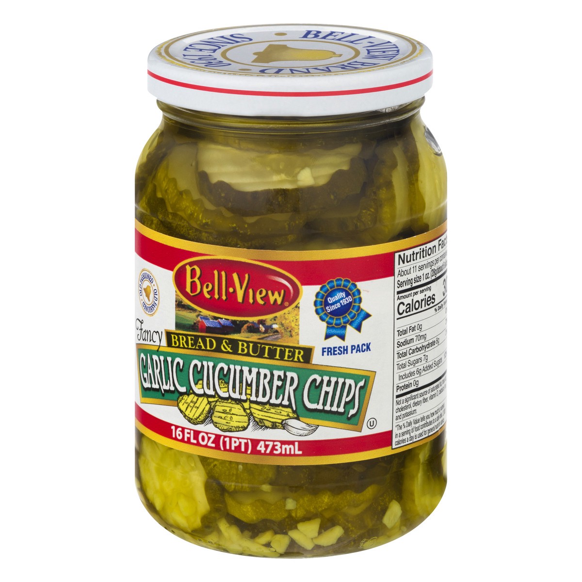 slide 11 of 13, Bell-View Garlic Cucumber Chips, Bread & Butter, Fresh Pack, 16 oz