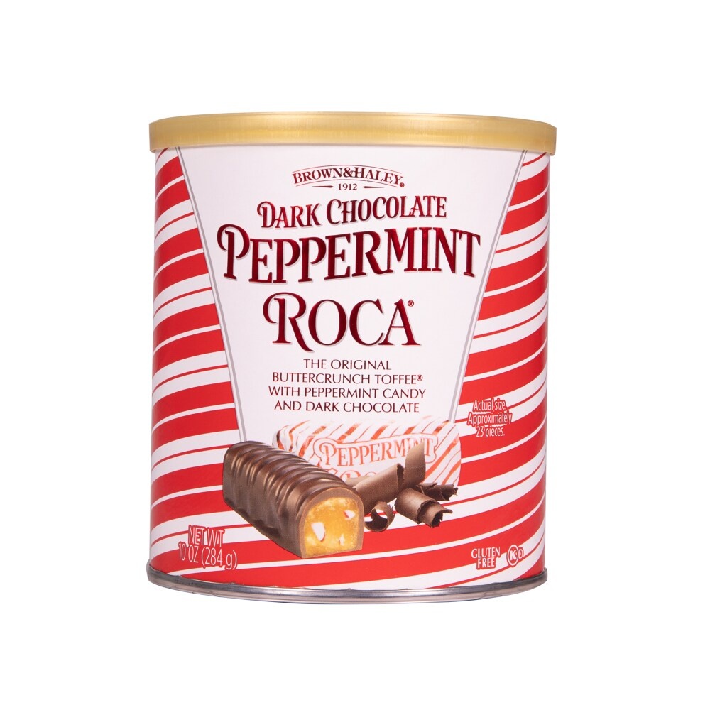 slide 1 of 1, Brown & Haley Dark Chocolate Peppermint Roca Buttercrunch Toffee, 9 oz