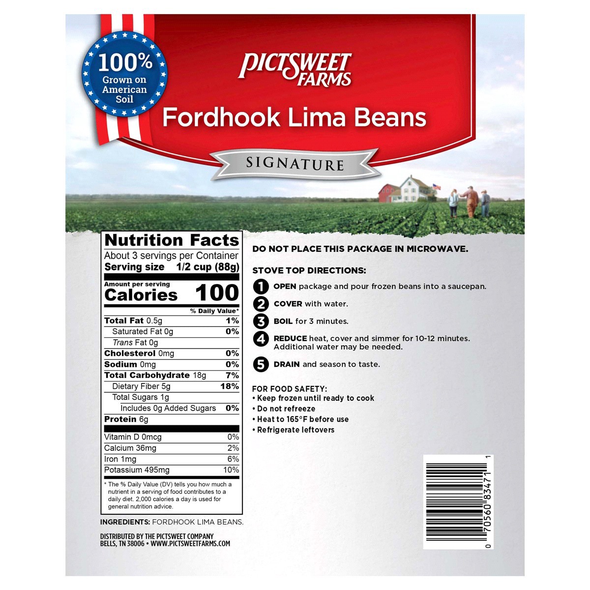 slide 9 of 9, PictSweet Lima Beans, 10 oz