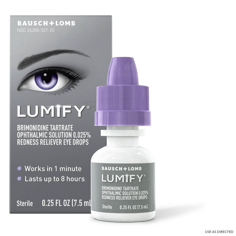slide 1 of 25, LUMIFY Redness Reliever Eye Drops Large Size 0.25 fl oz, 0.25 fl oz