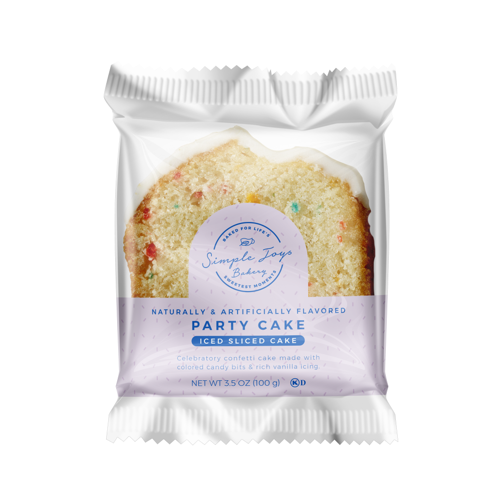 slide 1 of 1, Simple Joys Bakery Iced Sliced Party Cake, 3.5 oz