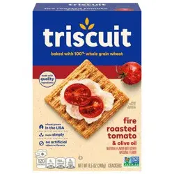 Triscuit Fire Roasted Tomato & Olive Oil Whole Grain Wheat Crackers, 8.5 oz