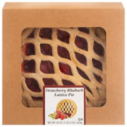 Table Talk Strawberry Rhubarb Lattice Pie 8 Inch