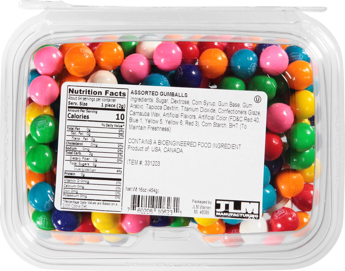 slide 8 of 9, JLM Manufacturing Assorted Gumballs 16 oz, 16 oz