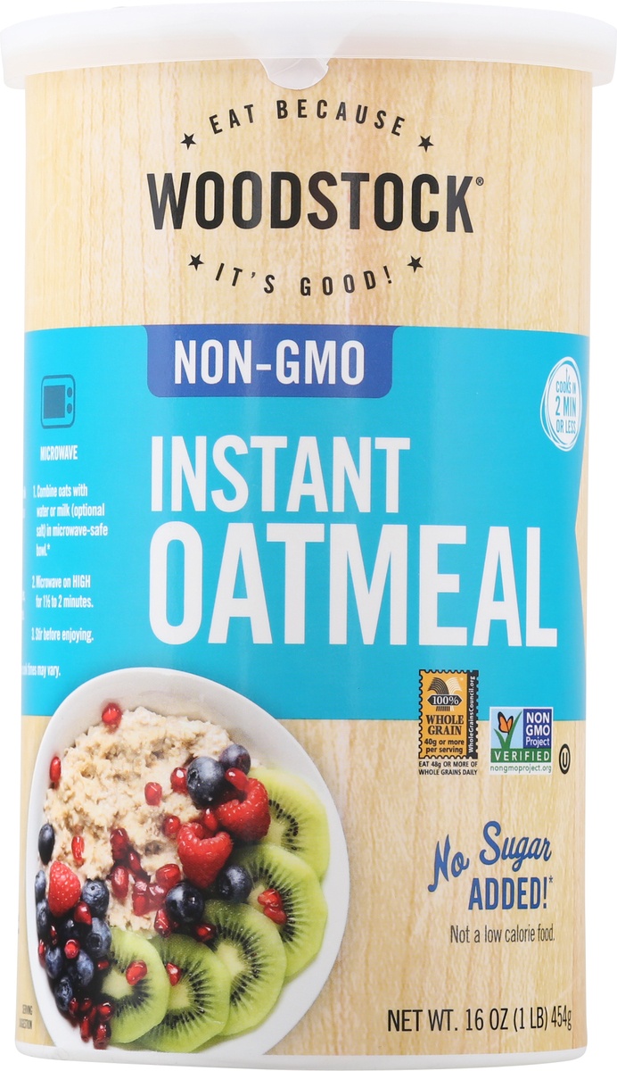 slide 9 of 11, Woodstock Instant Oatmeal Cereal, 16 oz