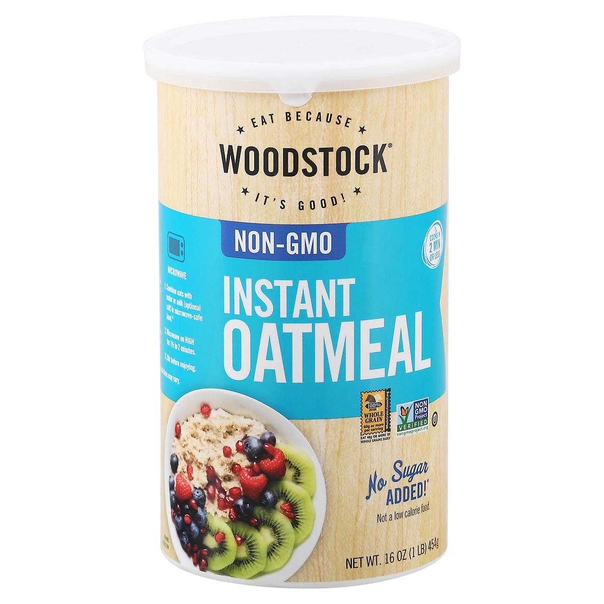 slide 11 of 11, Woodstock Instant Oatmeal Cereal, 16 oz