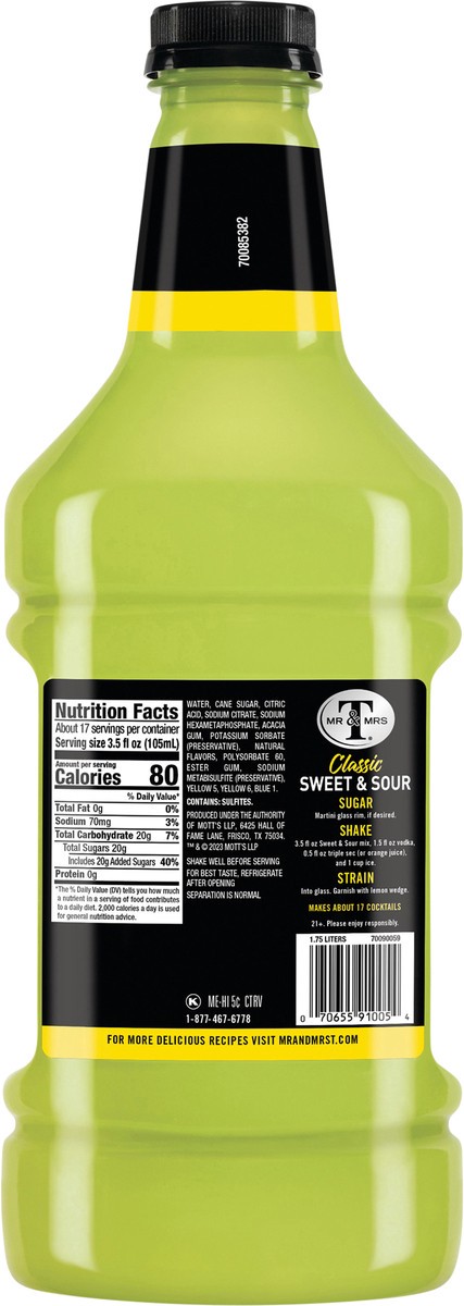 slide 3 of 11, Mr & Mrs T Sweet & Sour Mix, 1.75 L bottle, 59.2 fl oz