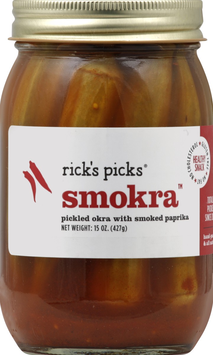 slide 2 of 2, Rick's Picks Smokra 15 oz, 15 oz