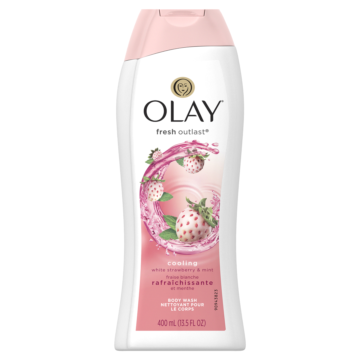 slide 1 of 1, Olay Fresh Outlast Cooling White Strawberry & Mint Body Wash, 13.5 fl oz