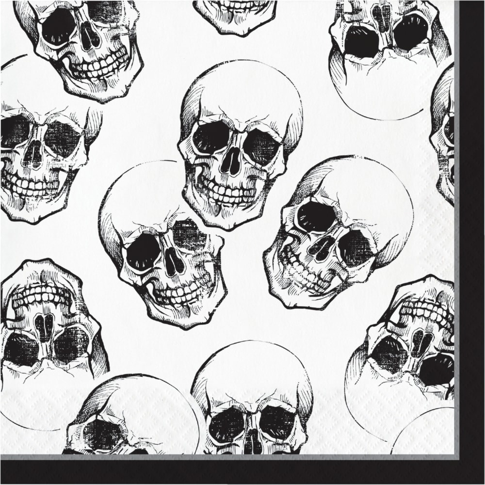 slide 1 of 1, Creative Converting Daunting Skulls Napkins, 16 ct