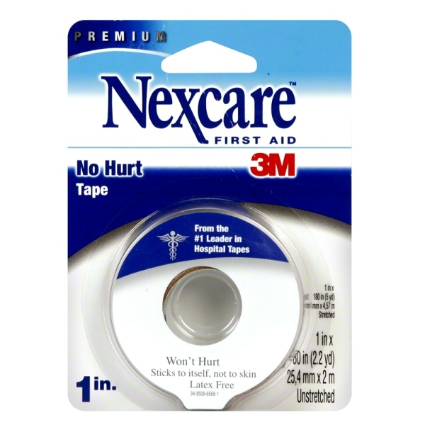 slide 1 of 1, Nexcare First Aid No Hurt Tape, 2.2 yd