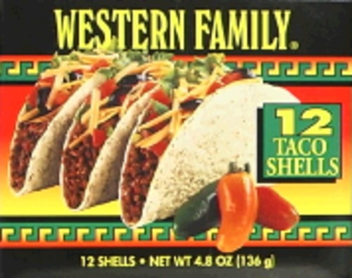 slide 1 of 1, Western Family Taco Shells, 12 ct