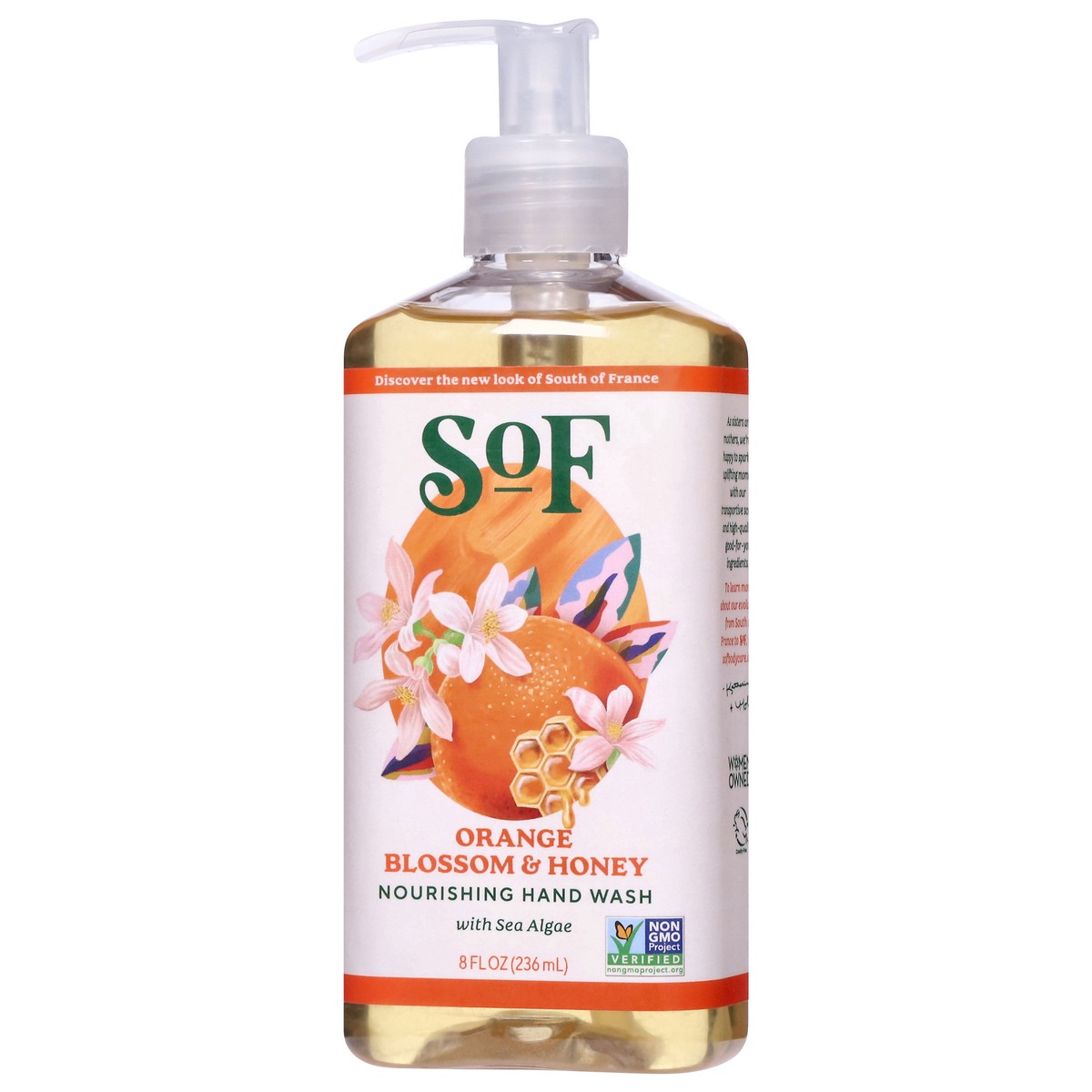 slide 8 of 9, SOF Nourishing Orange Blossom & Honey Hand Wash with Sea Algae 8 fl oz, 8 oz