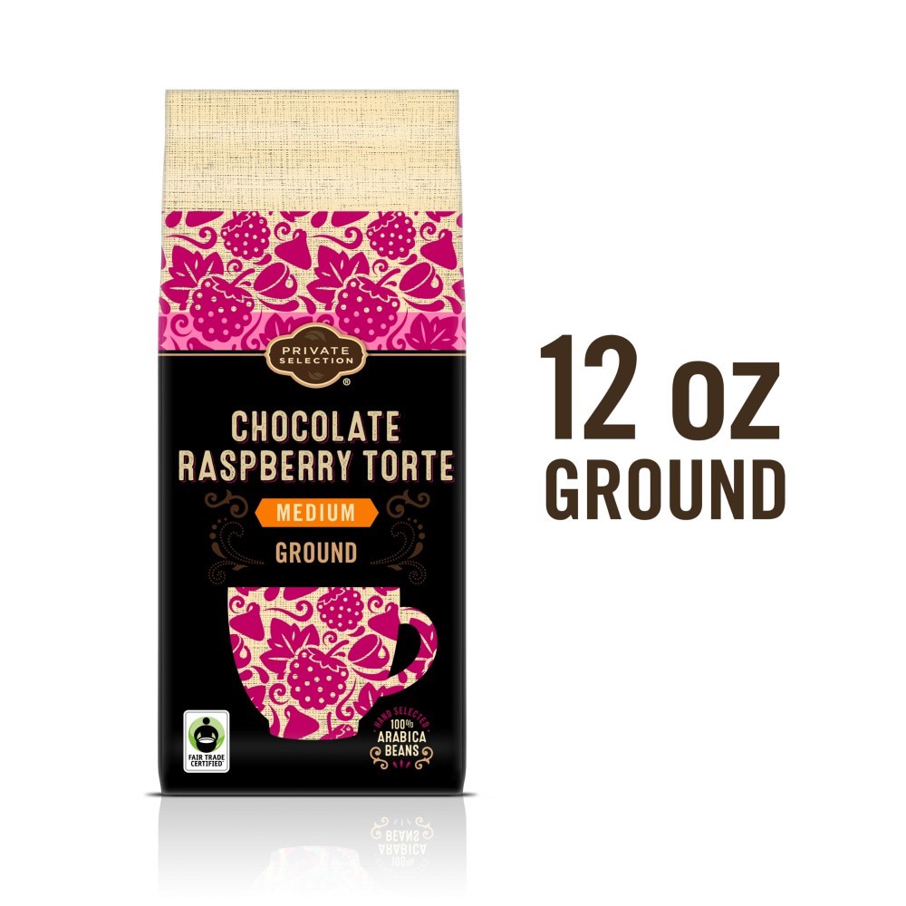 slide 4 of 6, Private Selection Chocolate Raspberry Torte Ground Coffee - 12 oz, 12 oz
