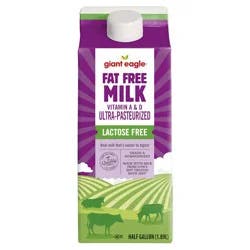 Giant Eagle Milk, Fat Free, Vitamin A & D, Lactose Free