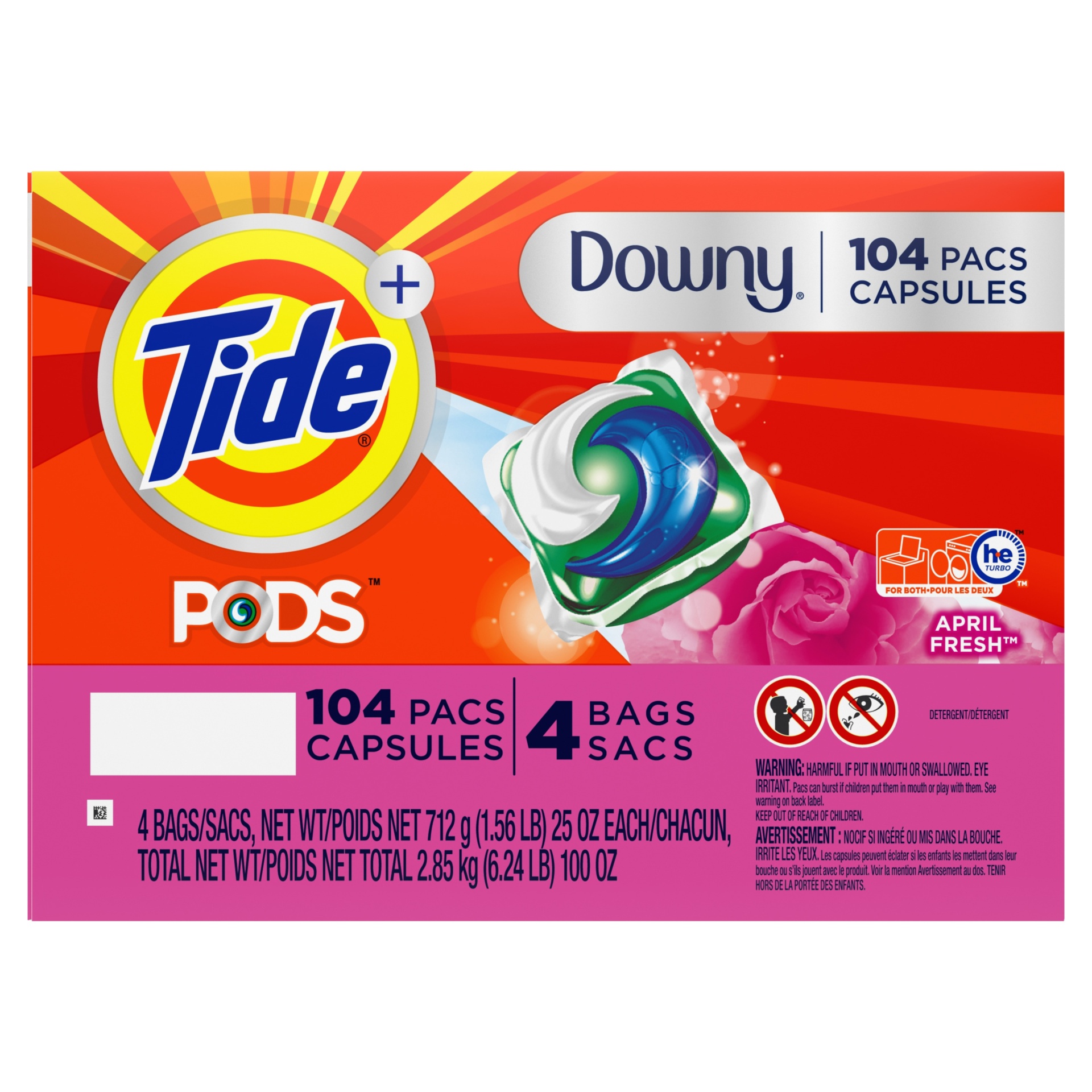 slide 2 of 2, Tide Pods With Downy April Fresh, 104 ct