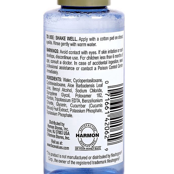 slide 2 of 3, Harmon Face Values Oil-Free Eye Makeup Remover, 2 oz