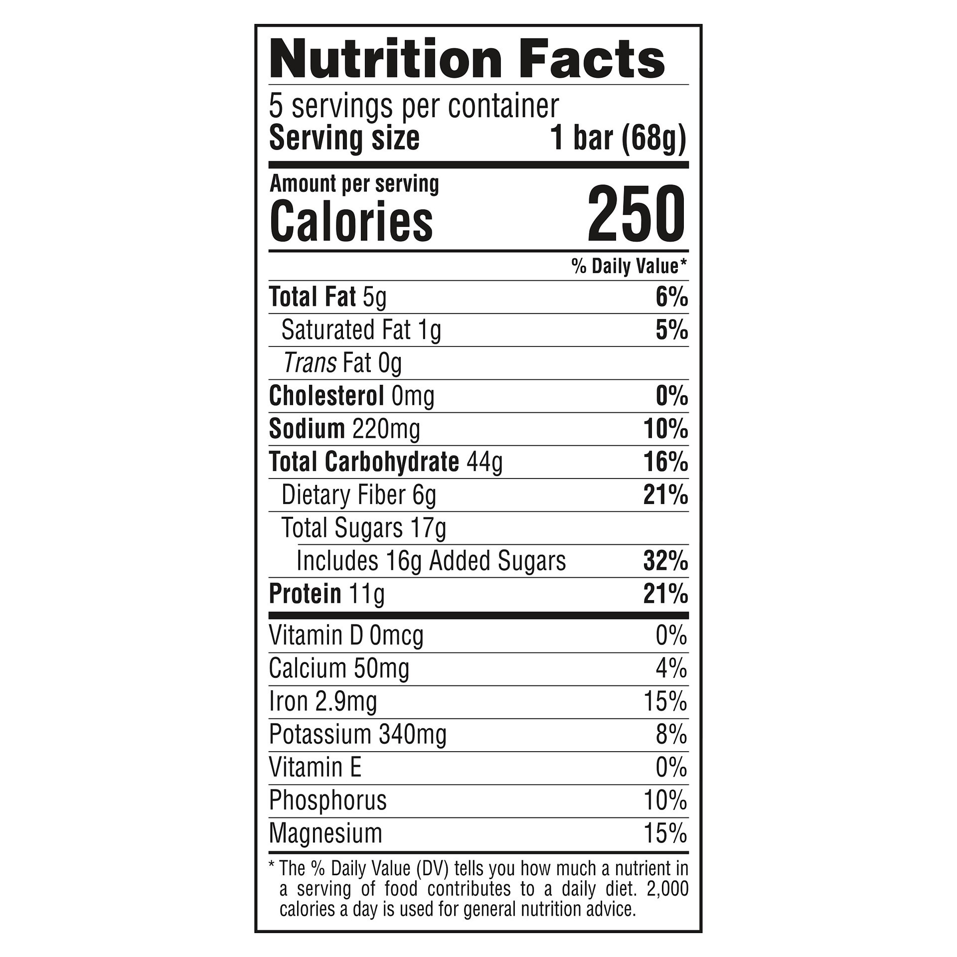 slide 5 of 5, CLIF BAR - Cookies & Creme Flavor - Made with Organic Oats - Energy Bars - Non-GMO - Plant Based Protein Bars (5 Pack), 5 ct