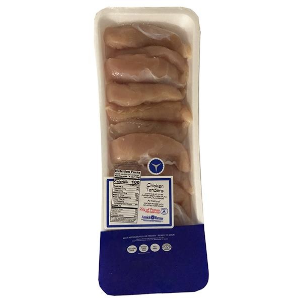 slide 1 of 1, Amick Farms Boneless Chicken Breast Tenders, per lb