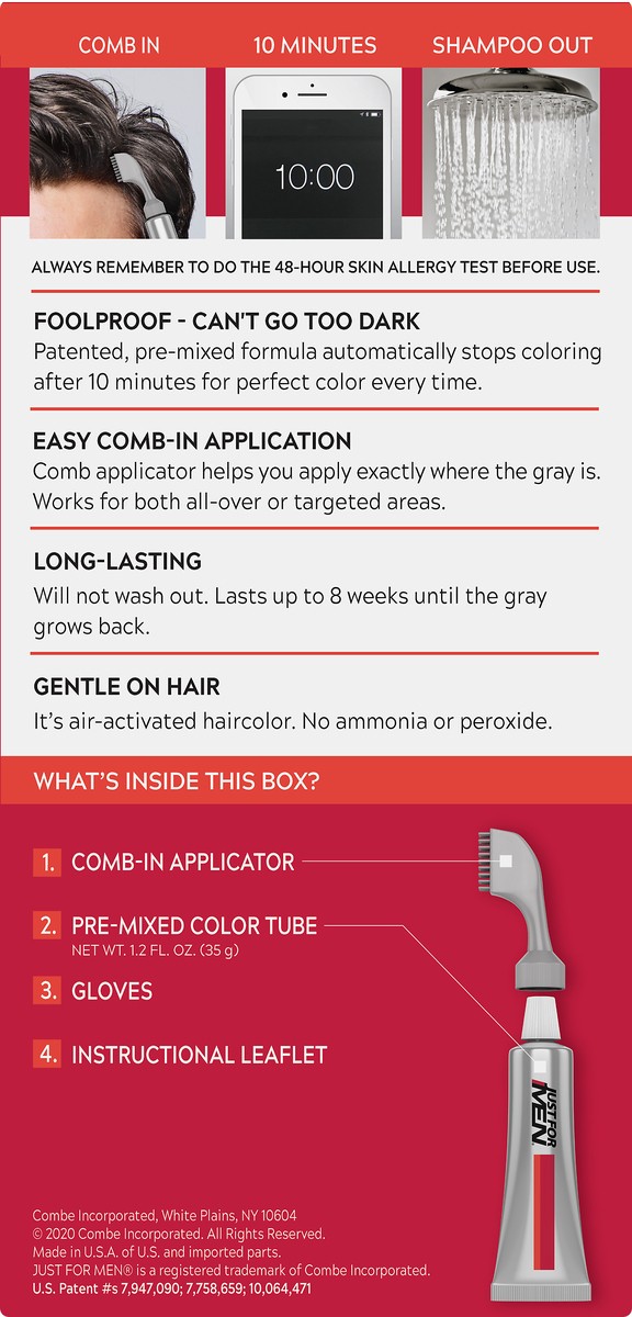 slide 5 of 8, Just for Men Easy Comb-In Color A-15 Dark Blond Single Application Haircolor Kit 1 ea, 1 ct