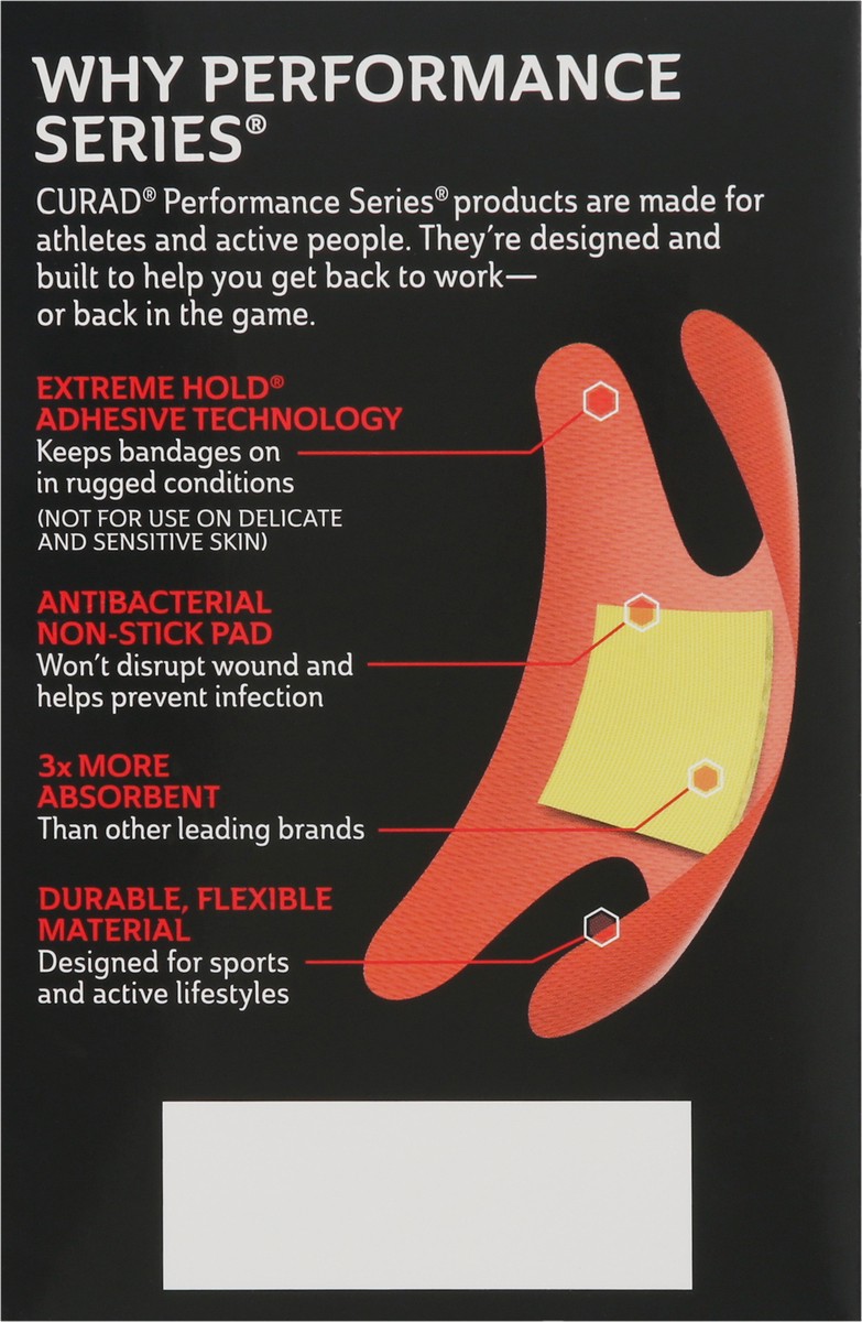 slide 8 of 11, Curad Performance Series Antibacterial Bandages Variety Pack 50 ea, 50 ct