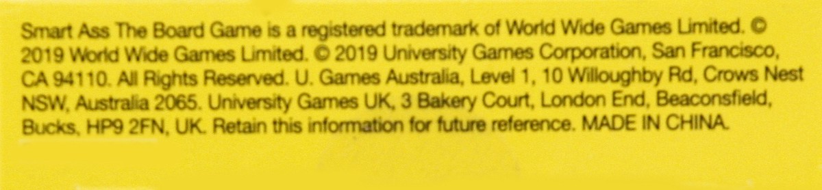 slide 4 of 9, University Games Smart Ass Card Game, 1 ct