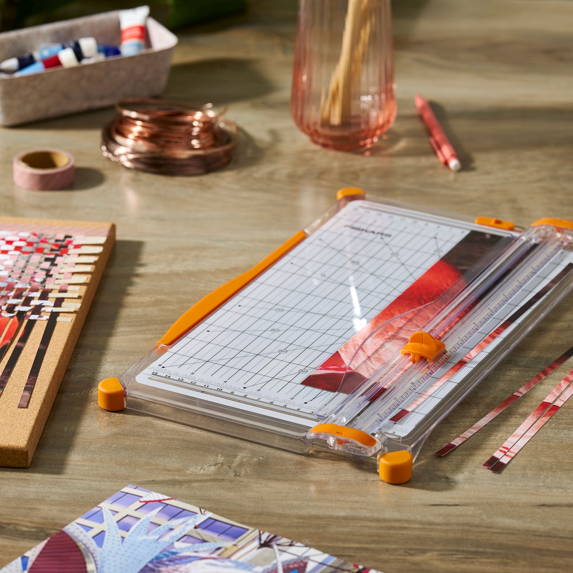 slide 5 of 7, Fiskars Surecut Deluxe Paper Trimmer, 1/16 in