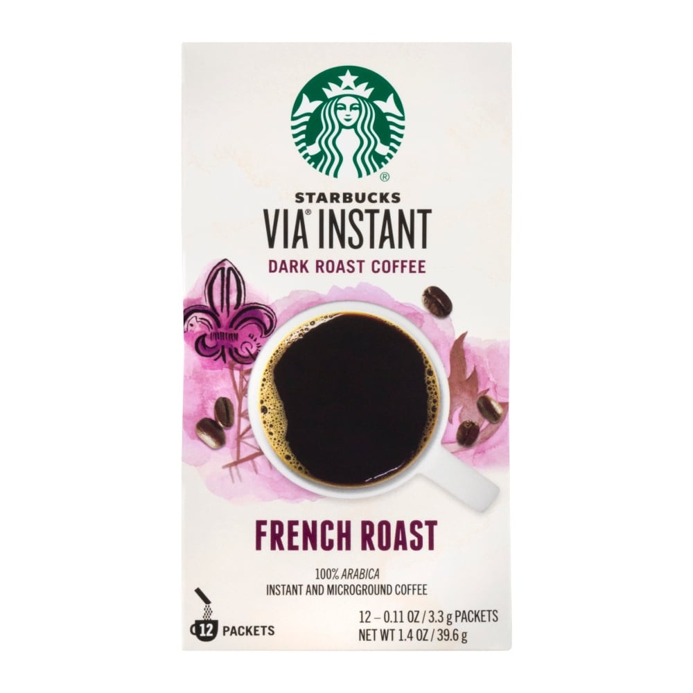 slide 1 of 1, Starbucks Via Instant Dark Roast Coffee French Roast Packets- 2.24 oz, 2.24 oz