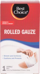 Best Choice Sterile Rolled Gauze 3 in