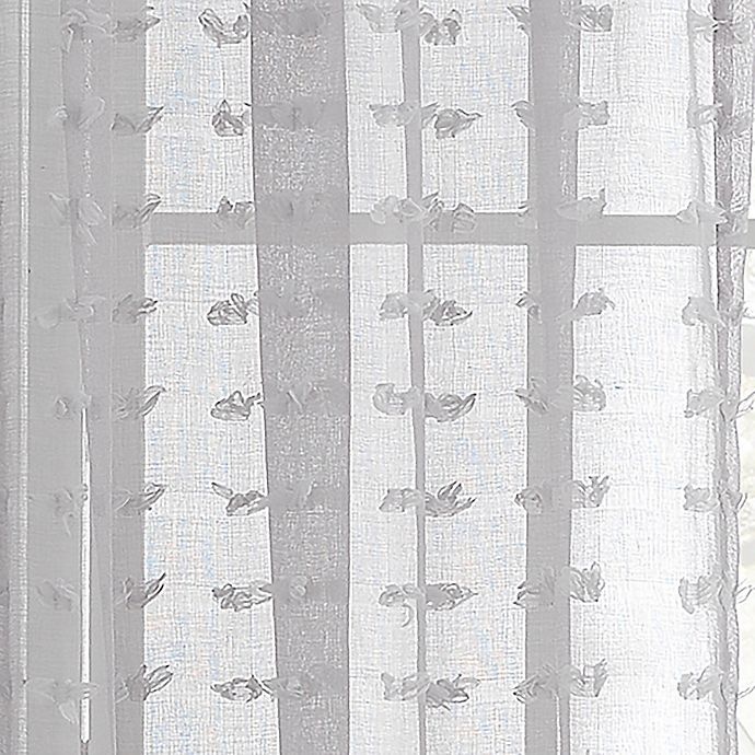 slide 3 of 4, Levtex Baby Tufted Overlay Window Curtain Panel - Grey, 84 in