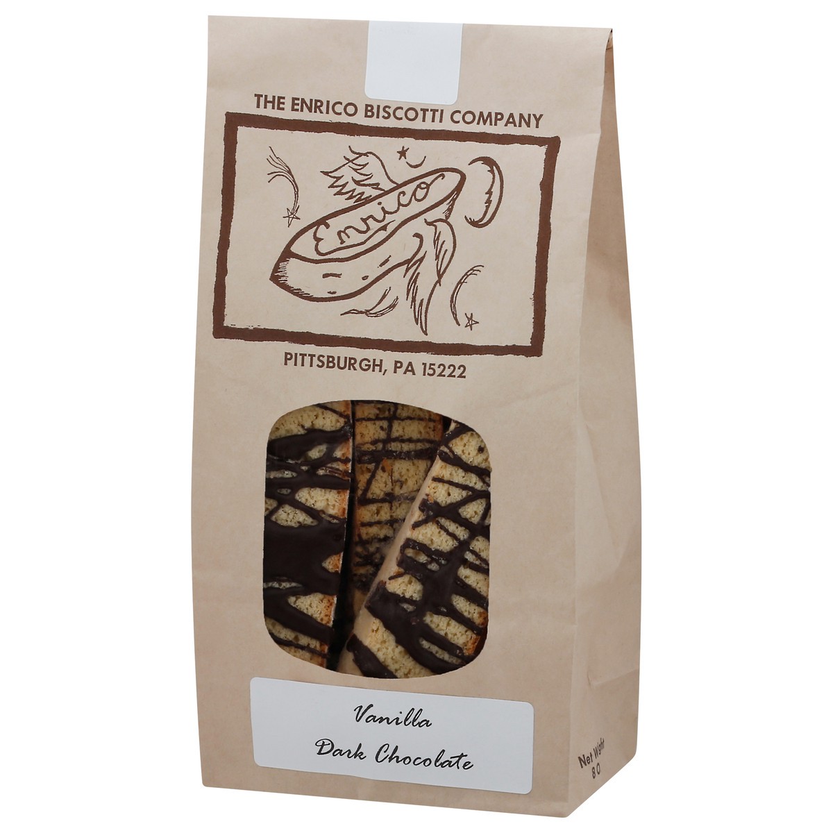slide 3 of 9, The Enrico Biscotti Company Vanilla Dark Chocolate Biscotti 8 oz, 8 oz