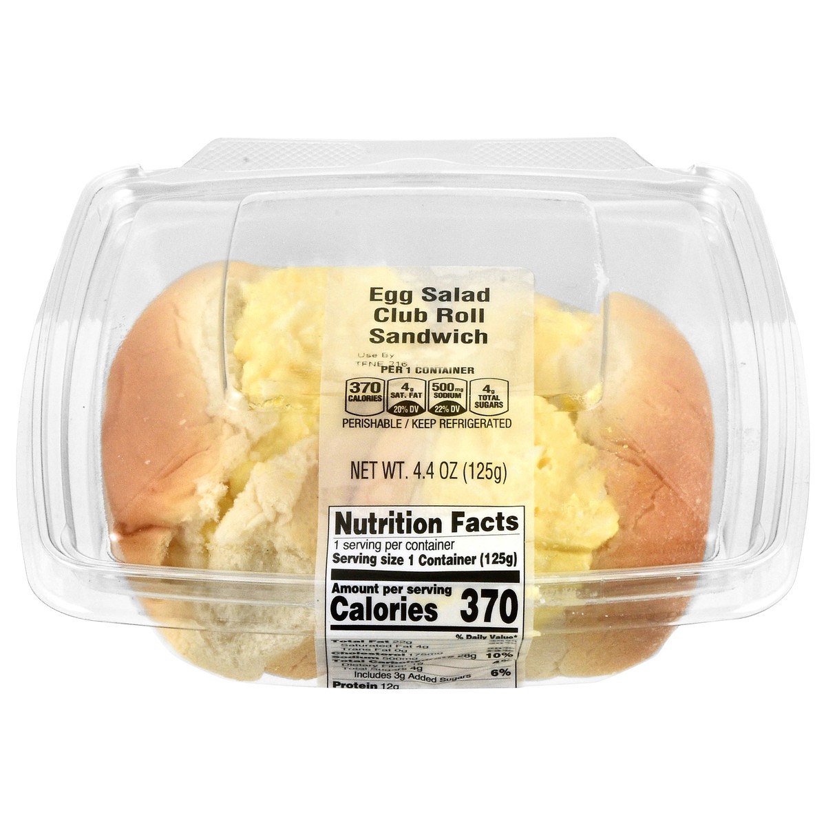 slide 1 of 4, Stop & Shop Deli Egg Salad Club Roll Sandwich, 4.4 oz