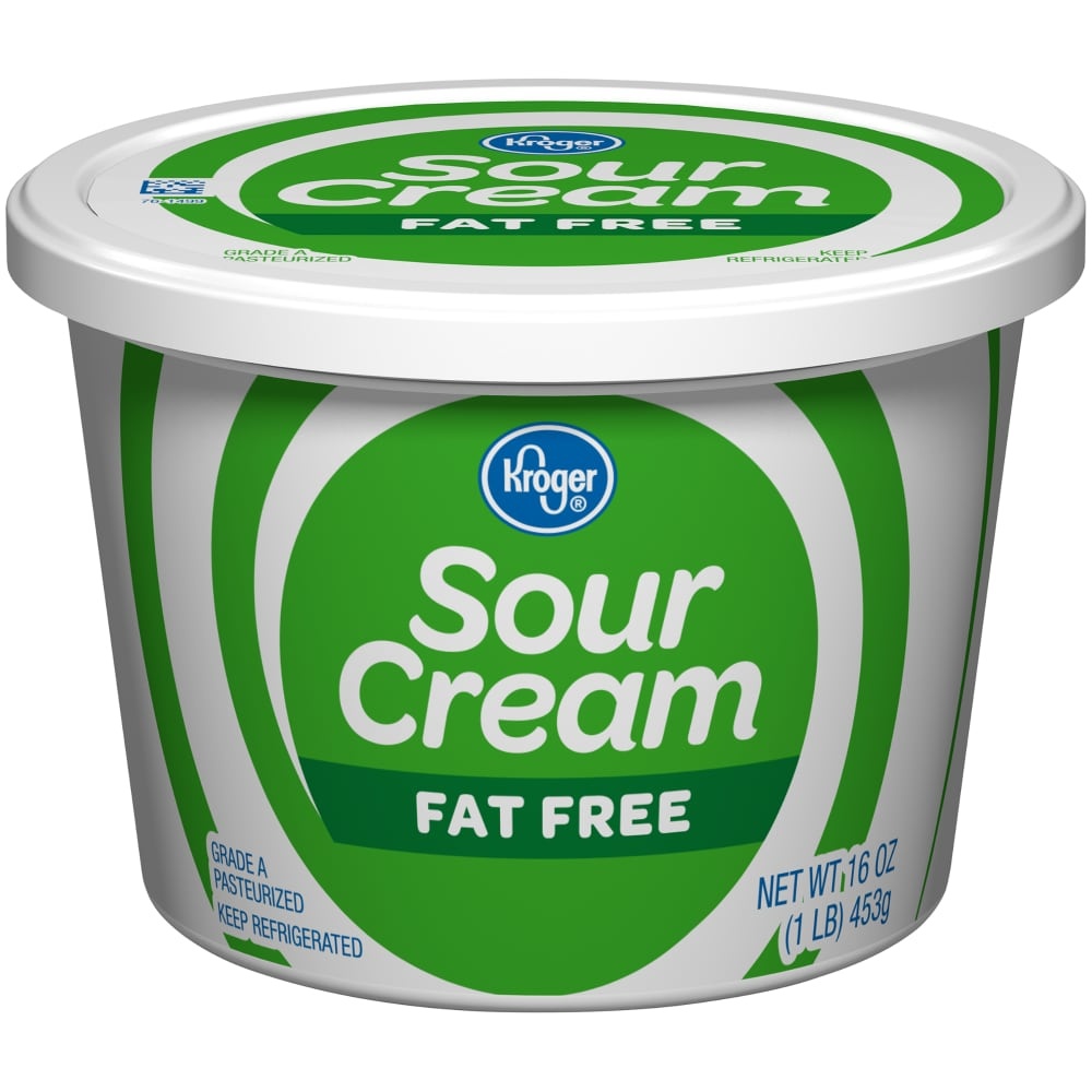slide 1 of 1, Kroger Fat Free Sour Cream, 16 oz