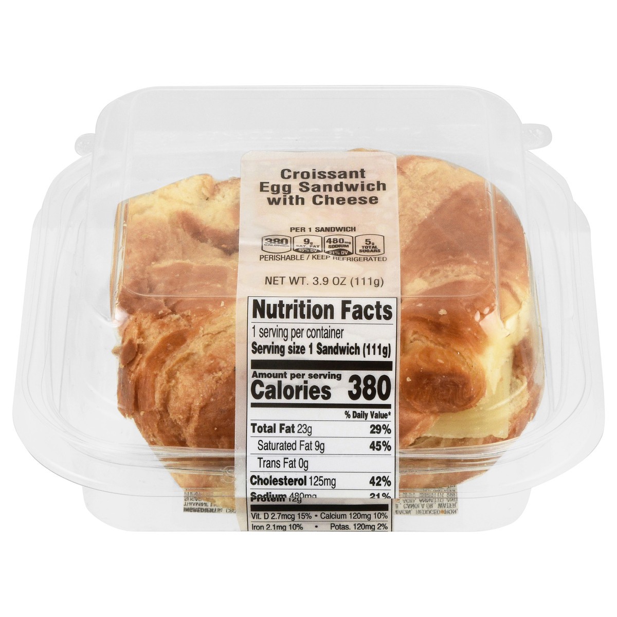 slide 2 of 4, Stop & Shop Deli Croissant Egg Sandwich with Cheese, 3.9 oz
