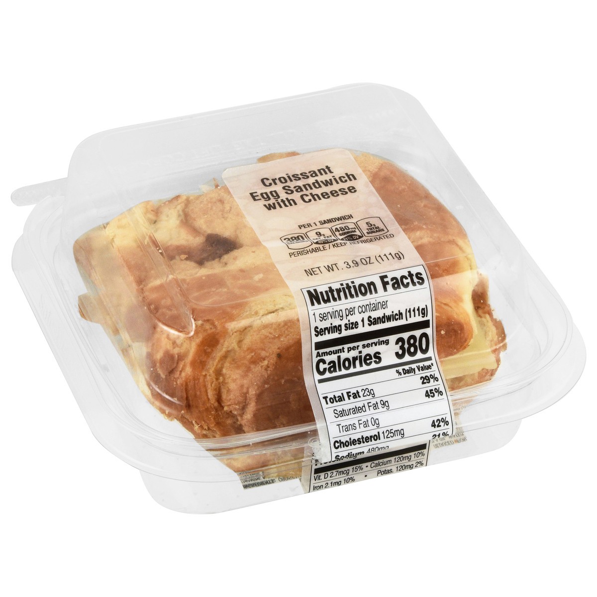 slide 4 of 4, Stop & Shop Deli Croissant Egg Sandwich with Cheese, 3.9 oz