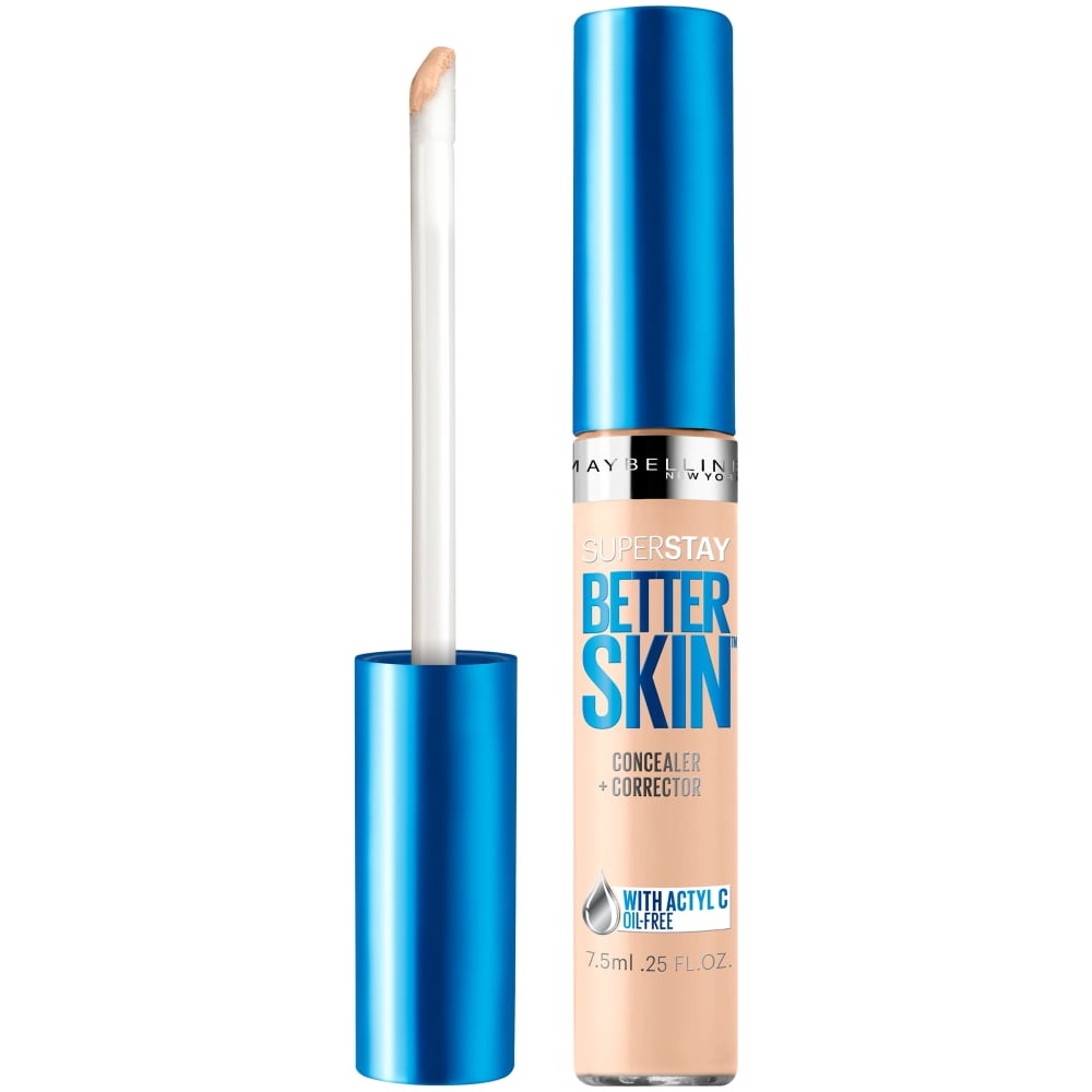 slide 1 of 1, Maybelline Superstay Better Skin Concealer + Corrector Light Clair, 0.25 fl oz