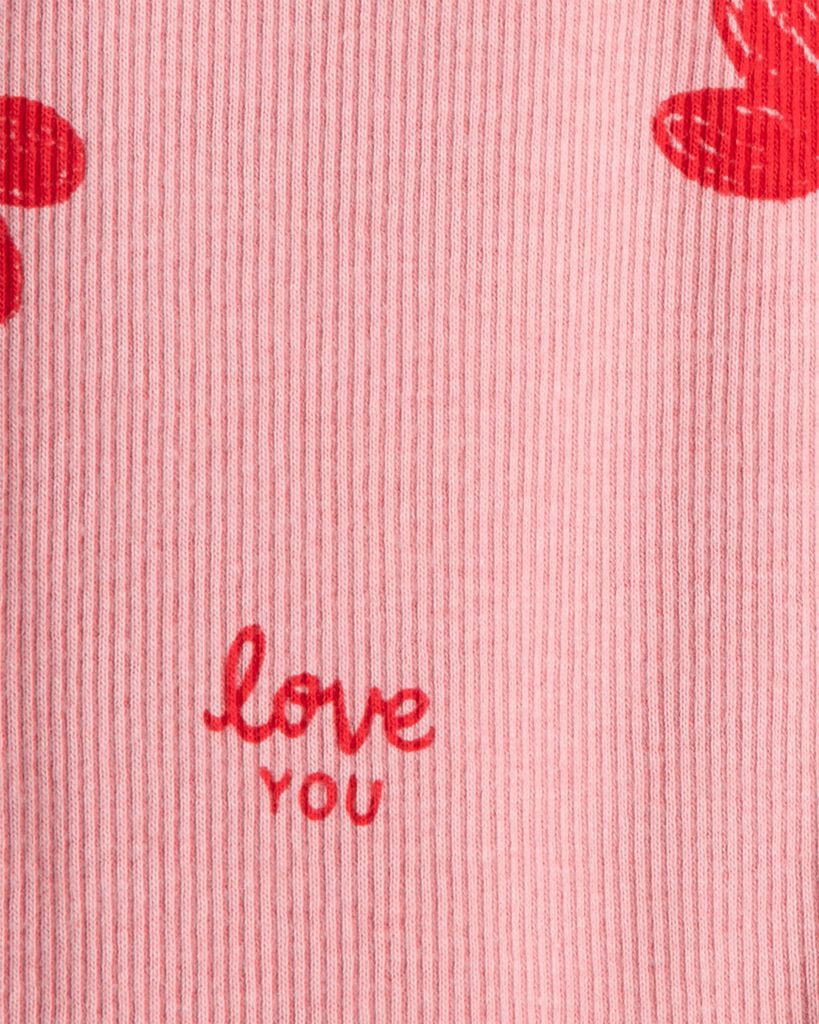 slide 3 of 5, Carter's Baby Girl Valentine's Day 2-Piece Heart French Terry Tee & Pant Set - Red Red 6M, 2 pc