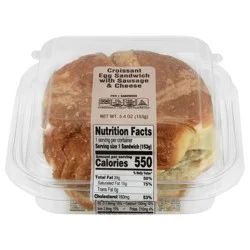 Stop & Shop Deli Croissant Egg Sandwich with Sausage & Cheese