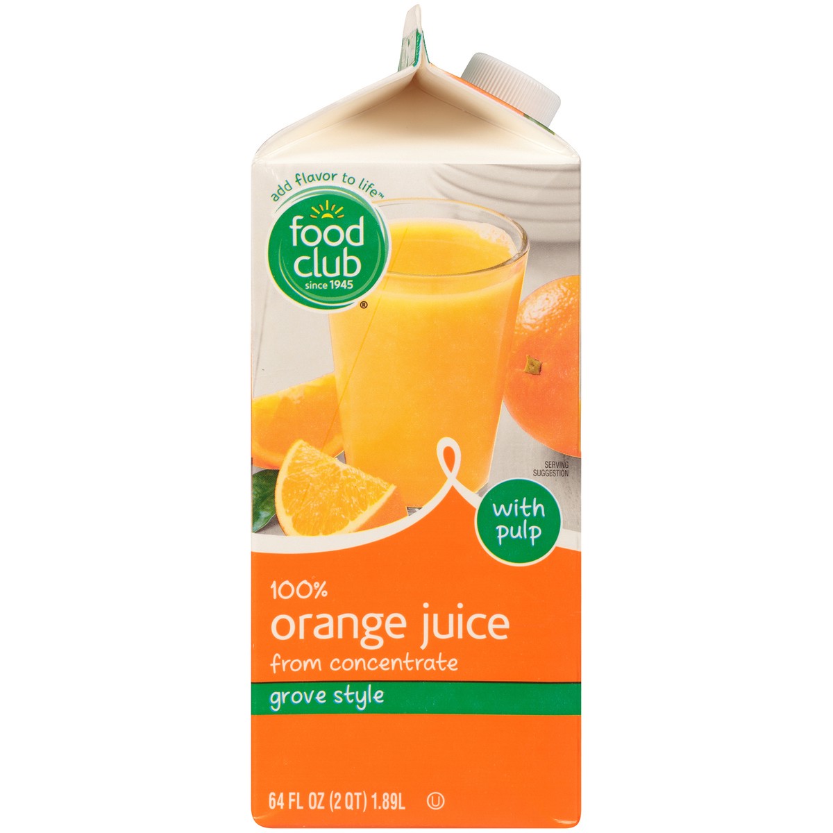 slide 5 of 10, Food Club Orange Juice Pulp Reconstituted - 64 oz, 64 oz