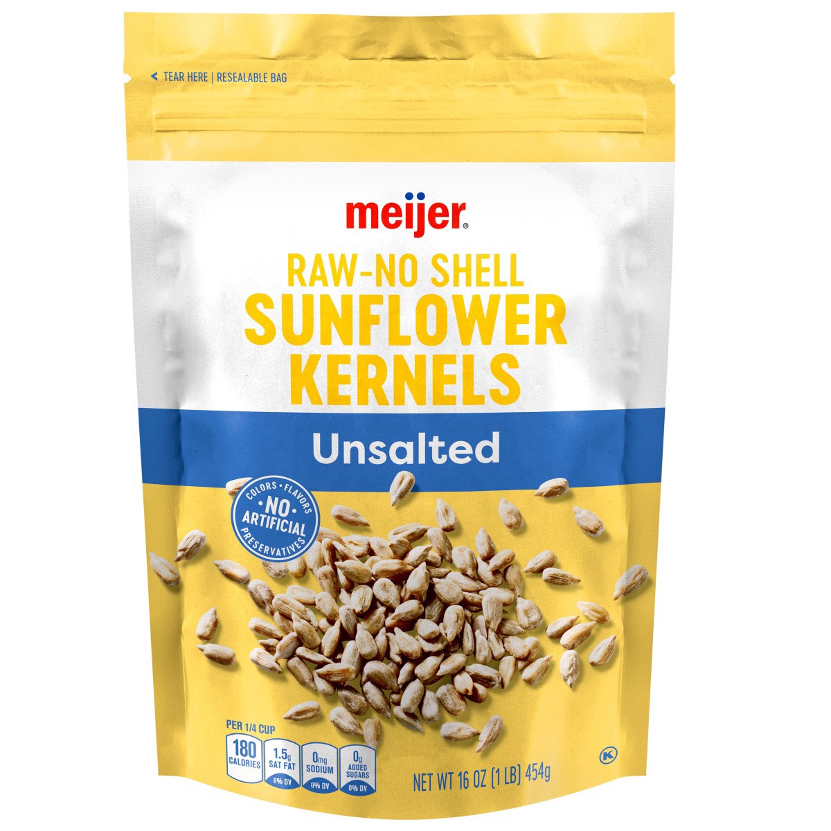 slide 1 of 5, Meijer Sunflower Kernals Raw, 16 oz