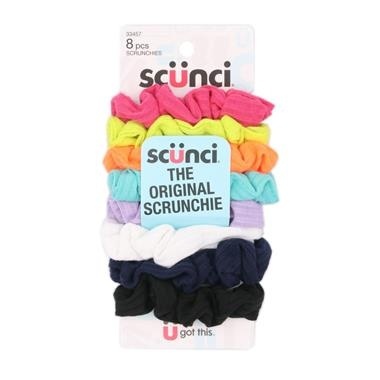 slide 1 of 6, scünci Scrunchies, 8 ct